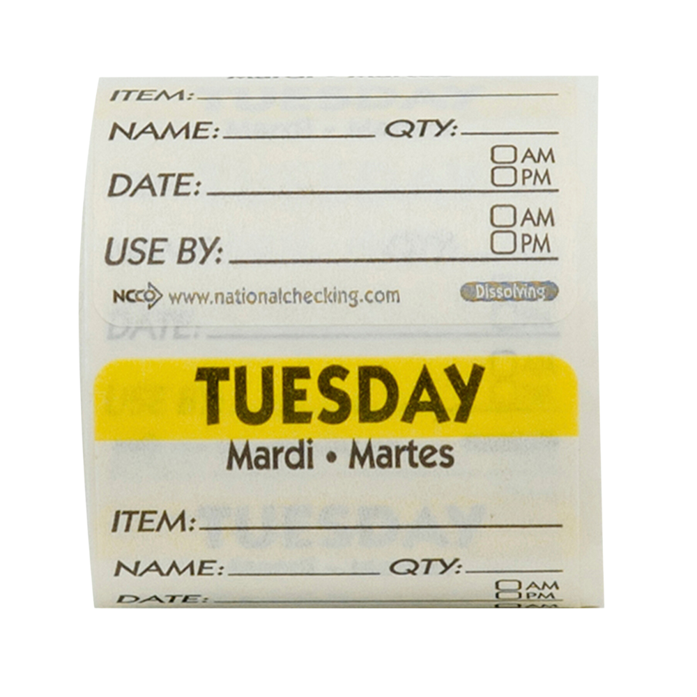 Labels Dissolvable Tuesday