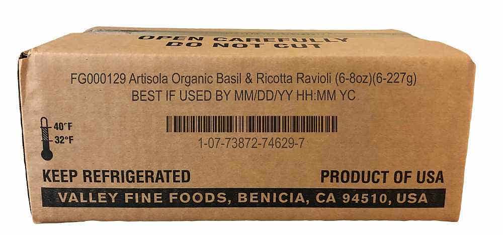 Basil & Ricotta Ravioli Organic