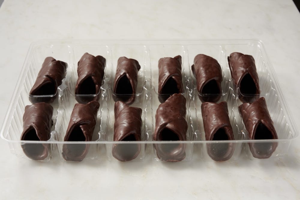 Chocolate Dipped Cannoli Shell Mini