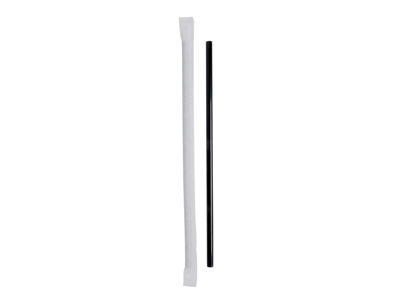Black Jumbo Individually Wrappe Straw