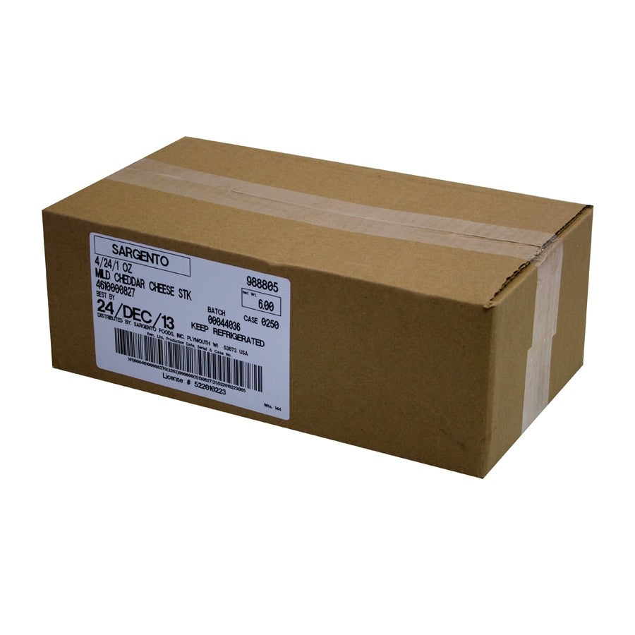 Yellow Stick Cheddar Cheese Individually Wrapped