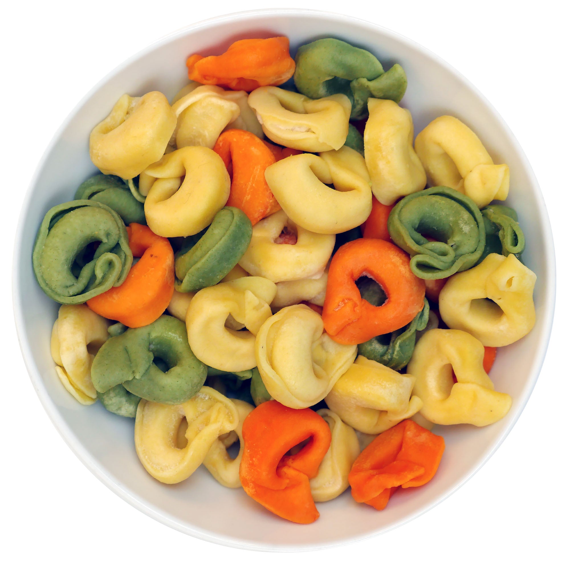 Cooked Tri-Color Cheese Tortellini