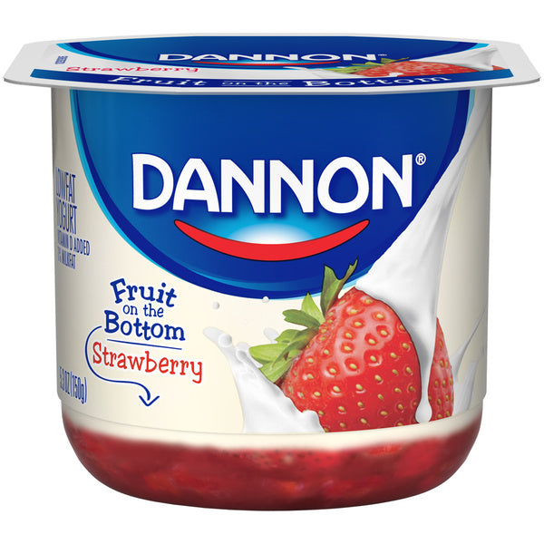 Strawberry Fruit On The Bottom Yogurt
