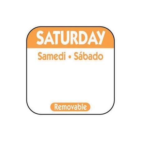 1 Inch Satruday Removable Label