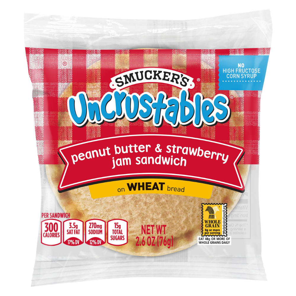 * Peanut Butter & Strawberry Sandwich