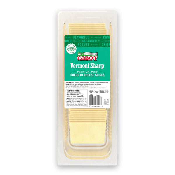 Sliced White Sharp Cheddar Cheese
