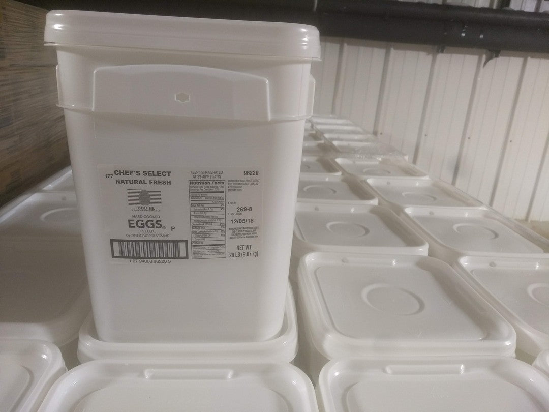 Hard Boiled & Peeled Eggs 20lb