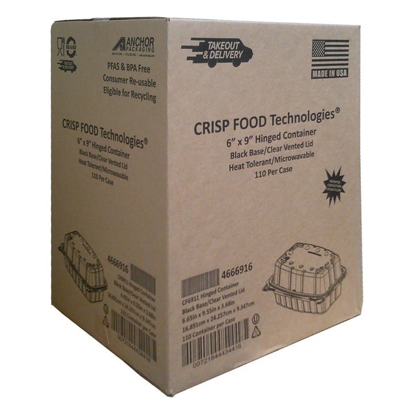 9x6 Polypropylene Hinged Container