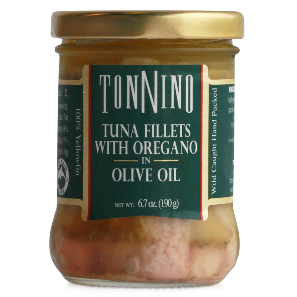 Tuna Fillets with Oregano in Olive Oil