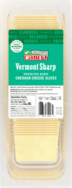Sliced White Sharp Cheddar Cheese