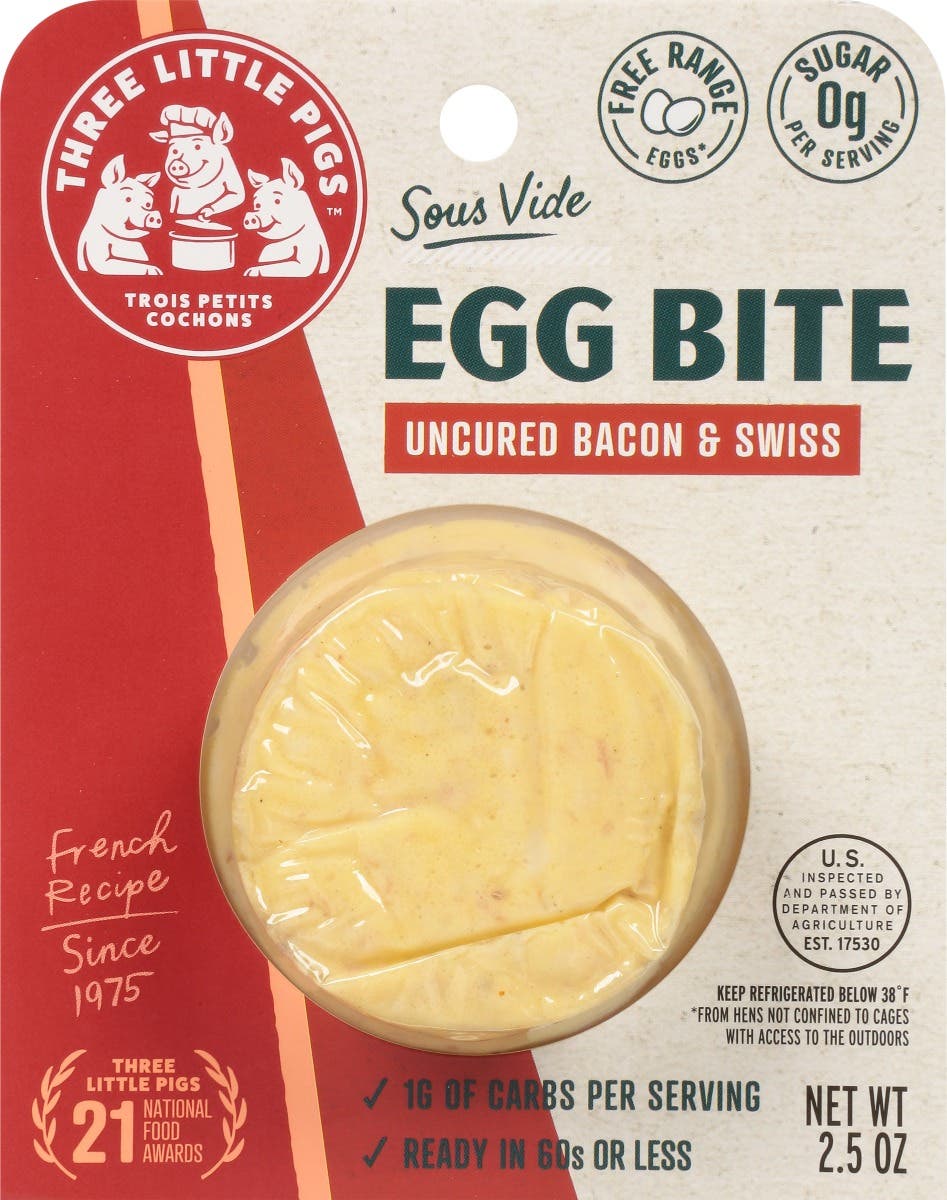 Trois Peitis Cochons Sous-Vide Egg Bite Bacon & Swiss