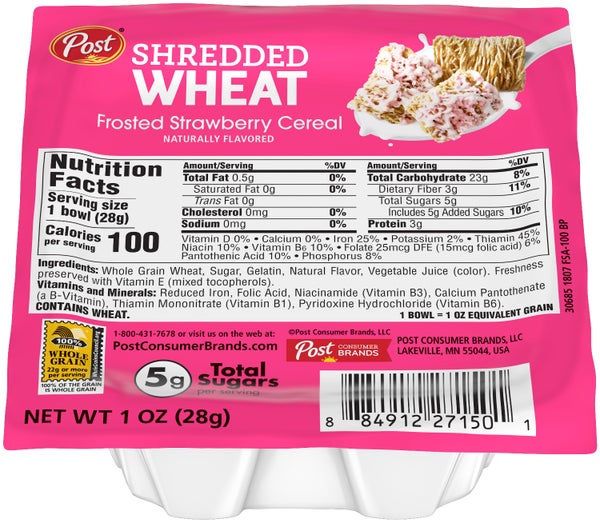 Strawberry Frosted Wheat Cereal