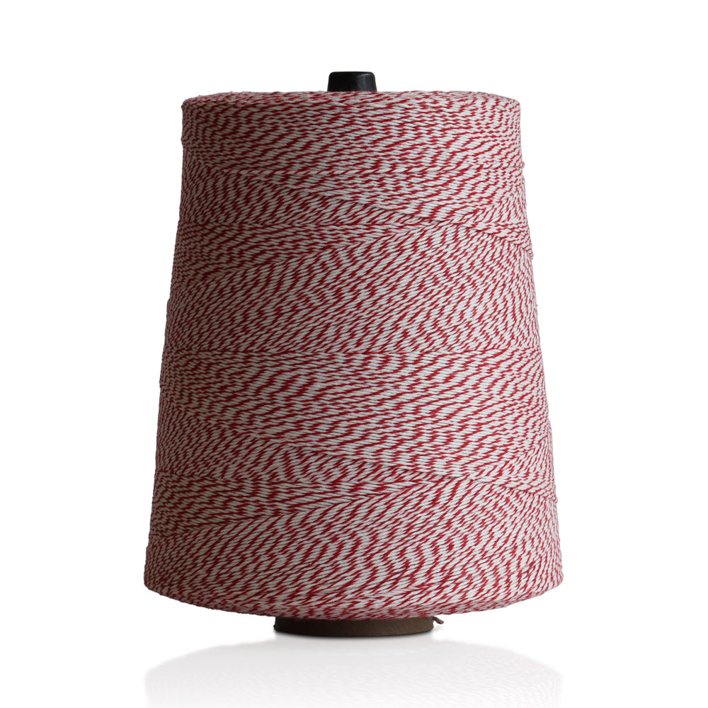 4 Ply Red & White Cotton Twine