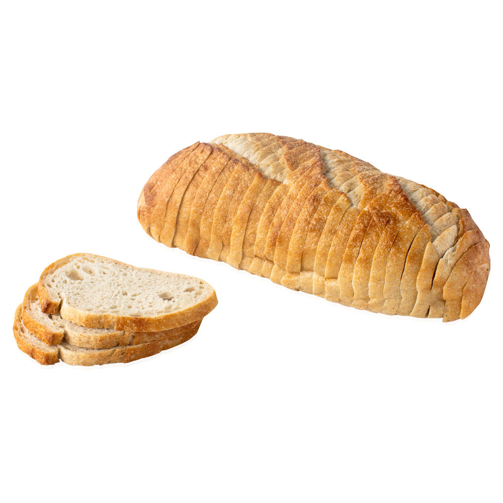 Sourdough Loaf Parbaked and Sliced