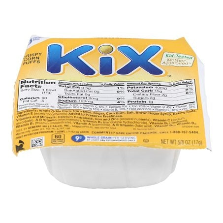 Kix Cereal Single Serve Bowl