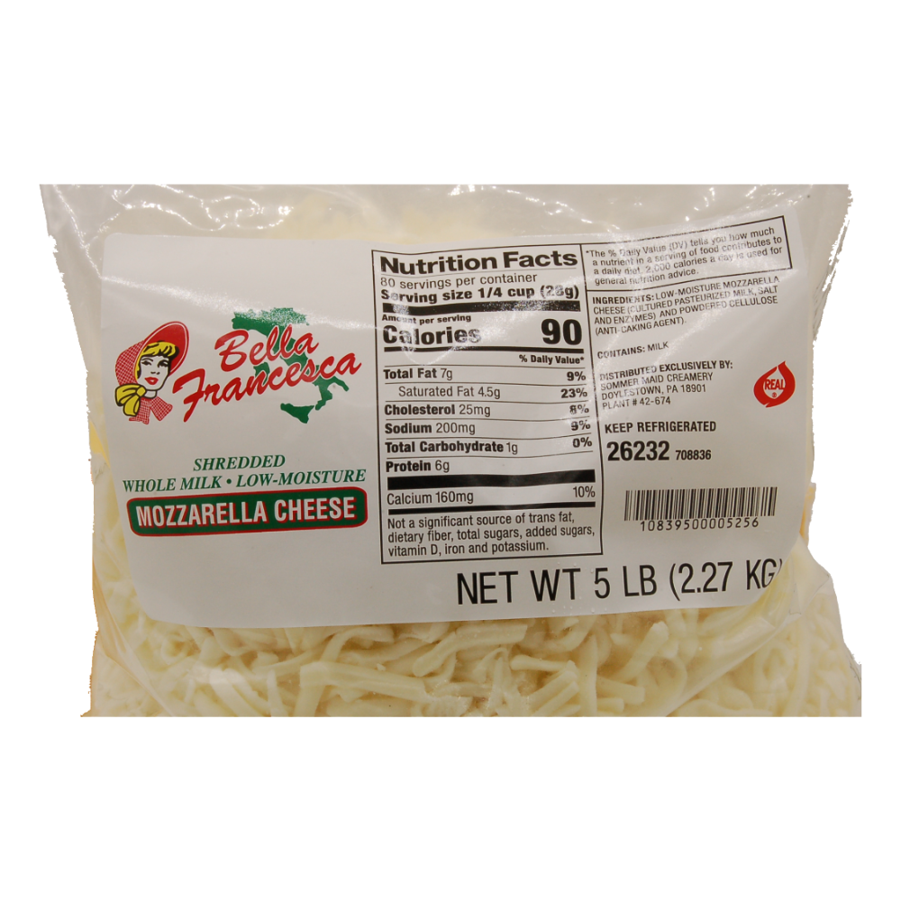 Mozzarella Whole Milk Shredded
