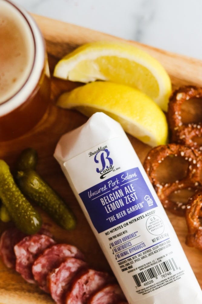 Belgian Ale & Lemon Zest Uncured Salami Chub