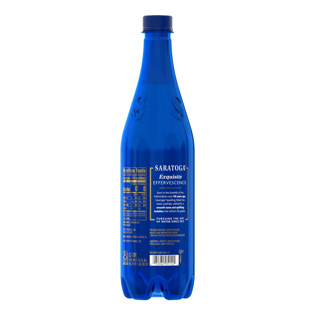 Sparkling Spring Water in Blue Plastic