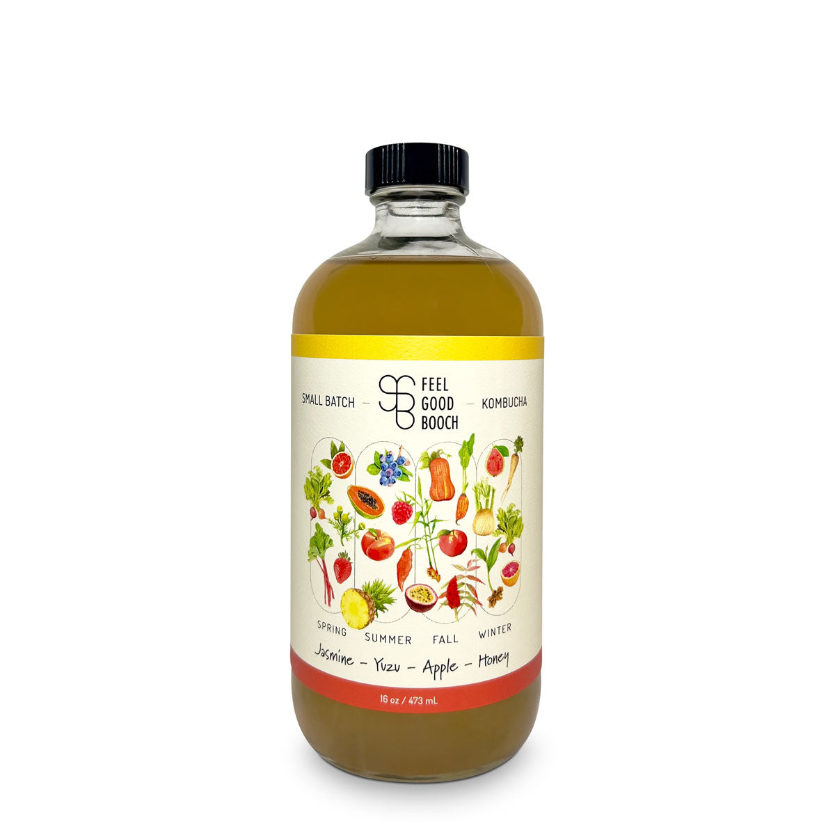 Jasmine, Yuzu, Apple, Honey Kombucha