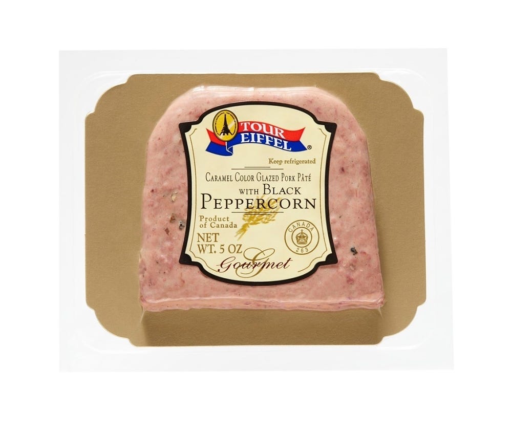 Pork Pate With Black Peppercorn Sliced