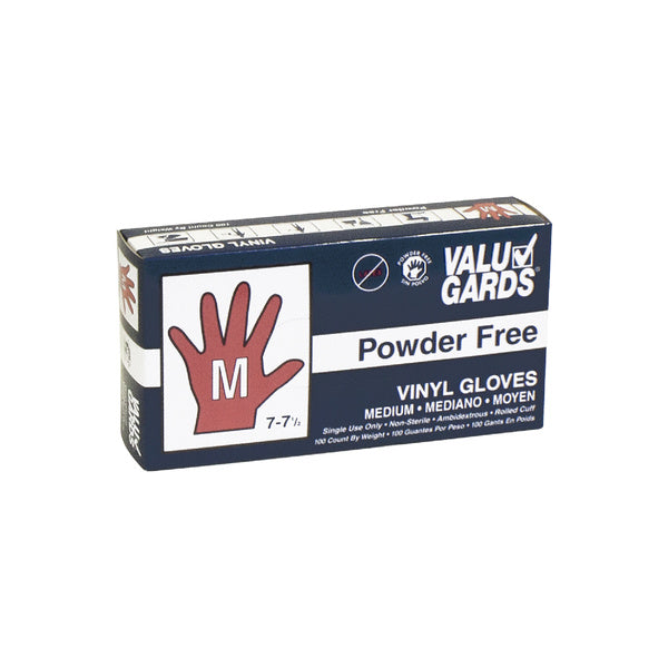 * Gloves Vinyl Powder Free Medium