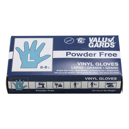 * Gloves Vinyl Powder Free Large