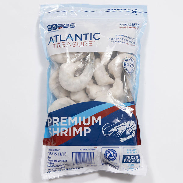 Shrimp 13-15 White Peeled and Deveined Tail On