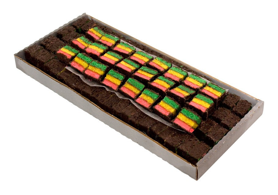 Layered Rainbow Cookie (Sliced)