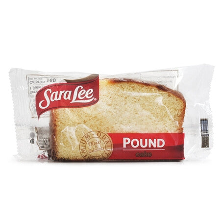* Individually Wrapper Pound Cake Slices