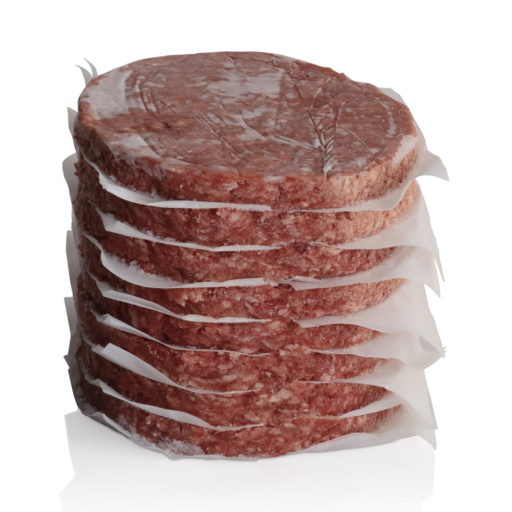 4oz Flat Beef Burger 80-20 Frozen