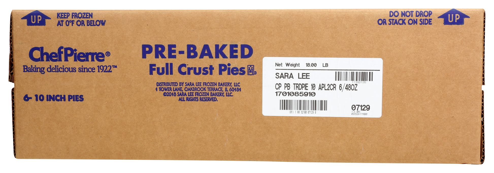 * 10in Prebaked Apple Pie
