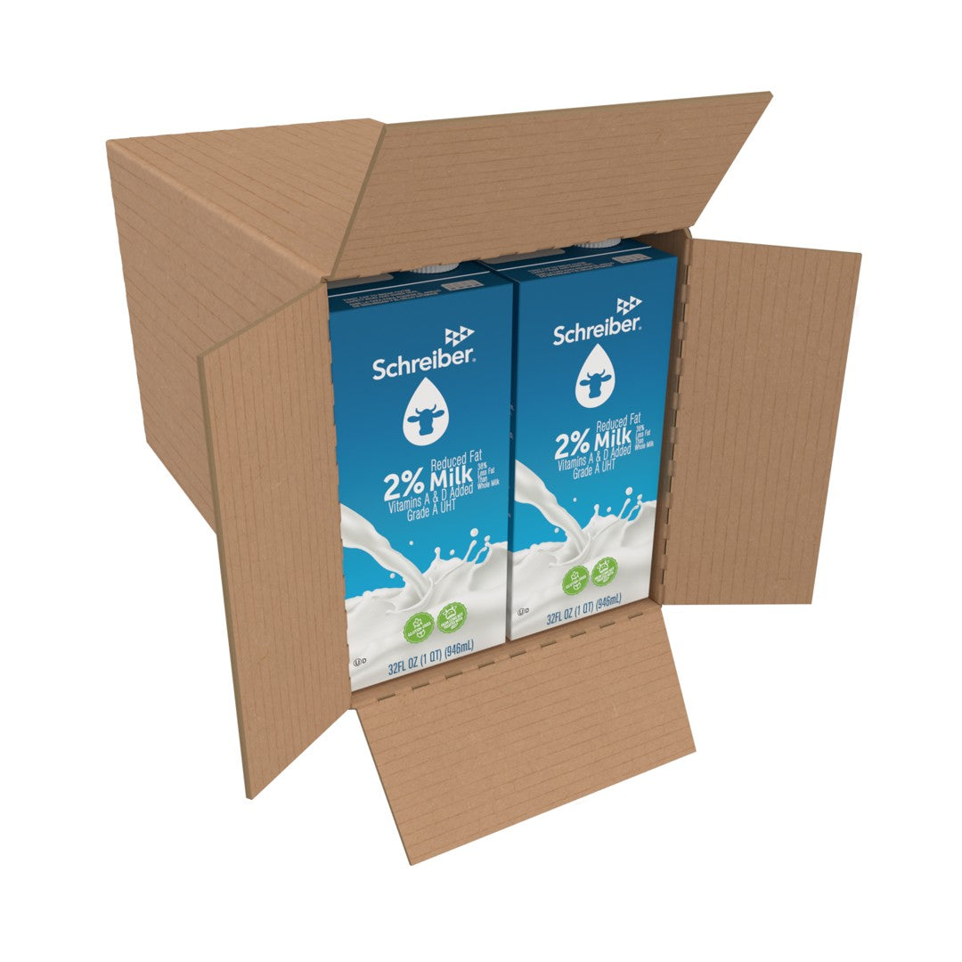 Aseptic 2% Milk Box