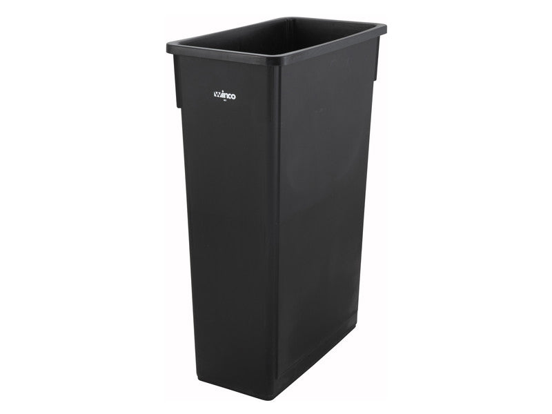 Slim Black Trash Can