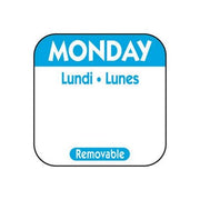 Monday 1 Inch Removable Labels