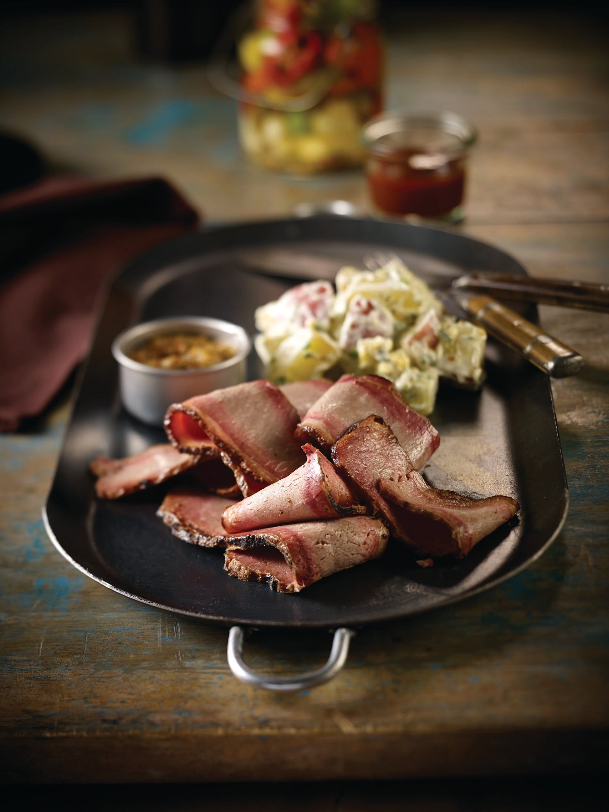 * Sliced BBQ Beef Brisket