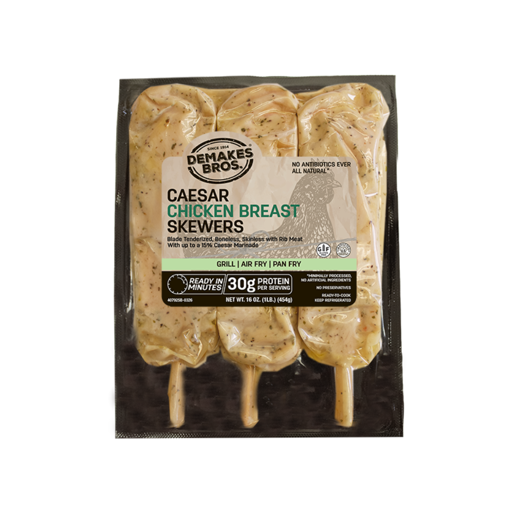 Caesar Marinated Chicken Breast Skewers 15% Frozen