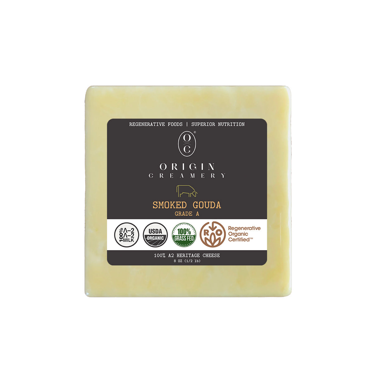 Organic A2 Smoked Gouda Block