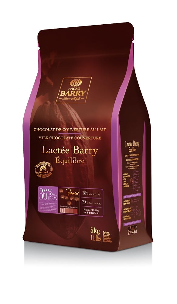 36% Milk Chocolate Pistoles Lactee Barry Equilibre