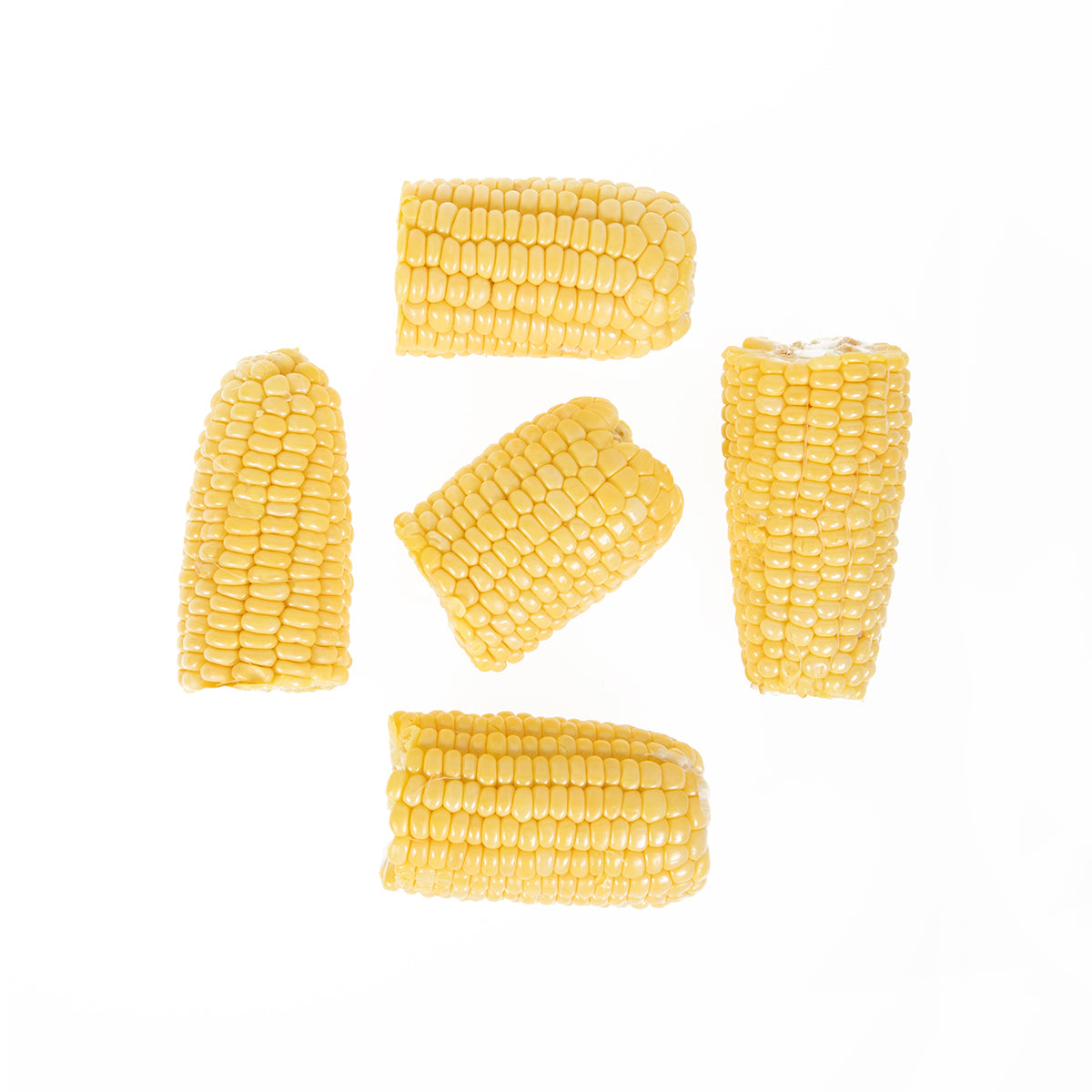 Cleaned and Husked Half Corn