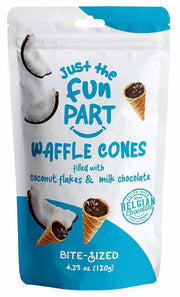 Waffle Cones Filled with Milk Chocolate & Coconut