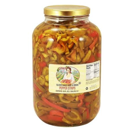 Red And Green Sweet Pepper Strips