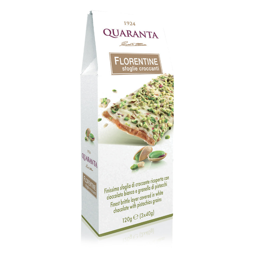 White Chocolate Florentine with Pistachios