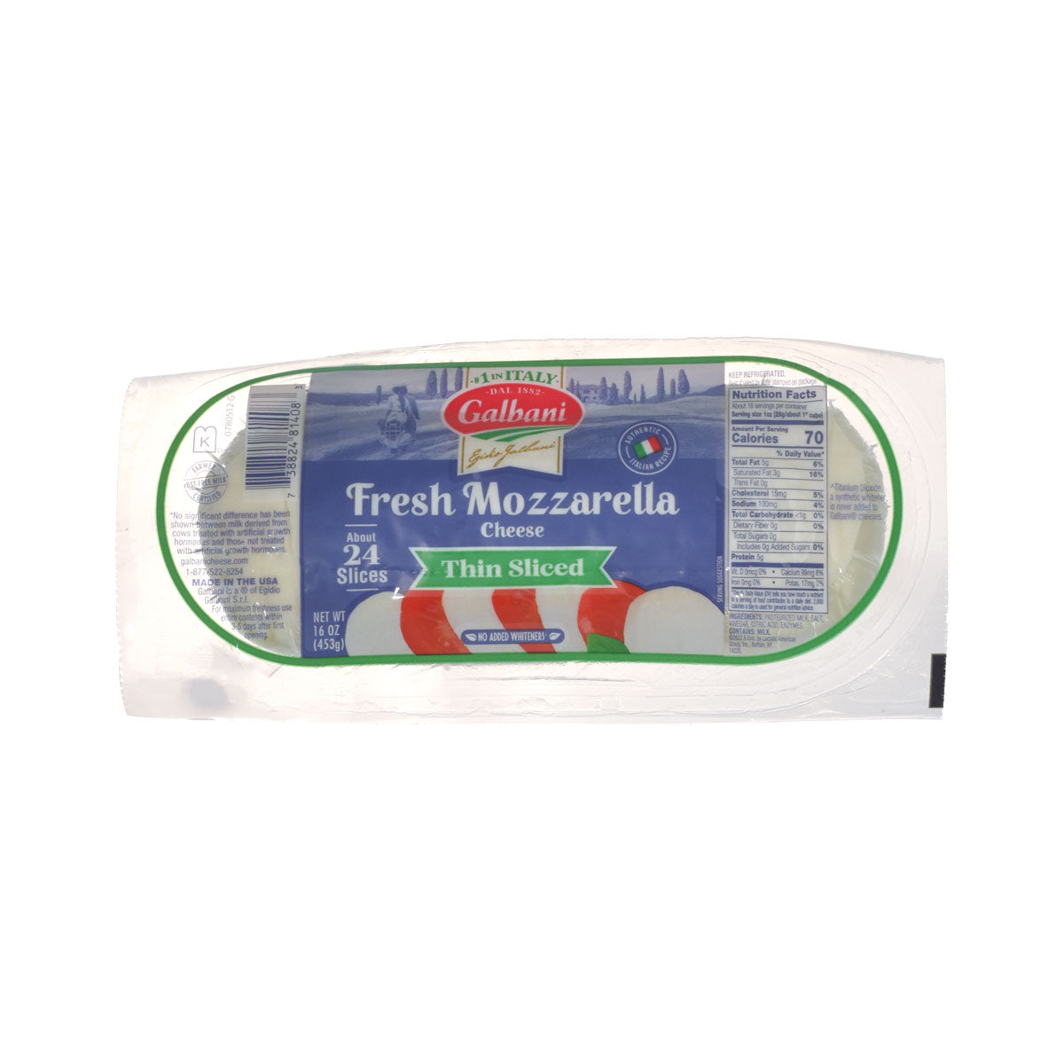 Sliced Mozzarella Cheese Logs