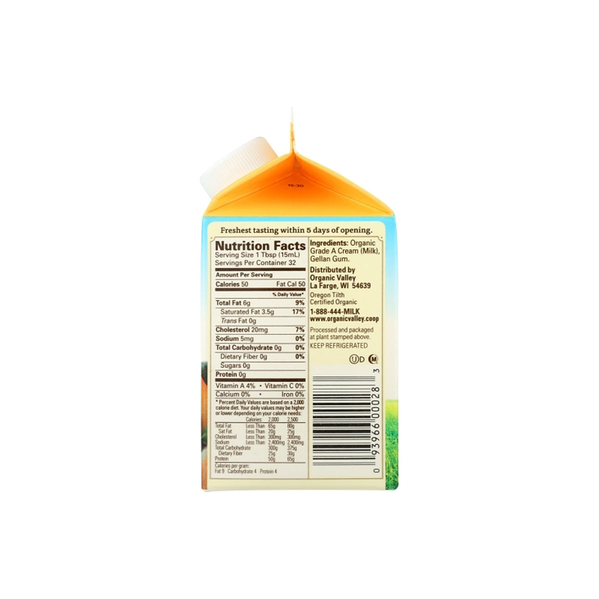 Organic Heavy Whipping Cream UHT