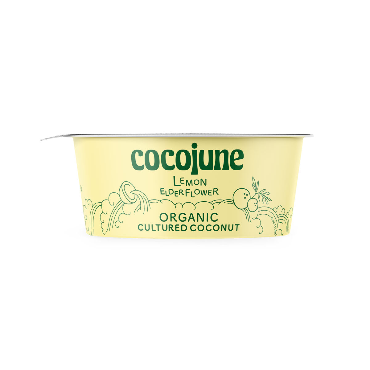Organic Vegan Lemon Elderflower Coconut Yogurt