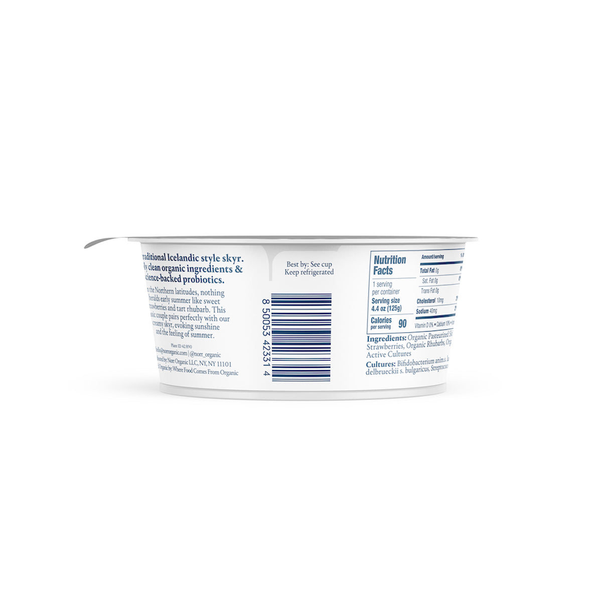 Organic Strawberry & Rhubarb Skyr Yogurt