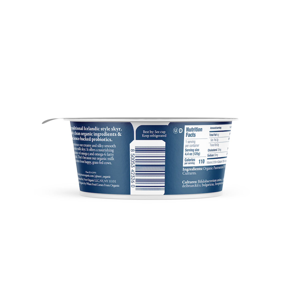 Organic Plain Whole Milk Skyr Yogurt
