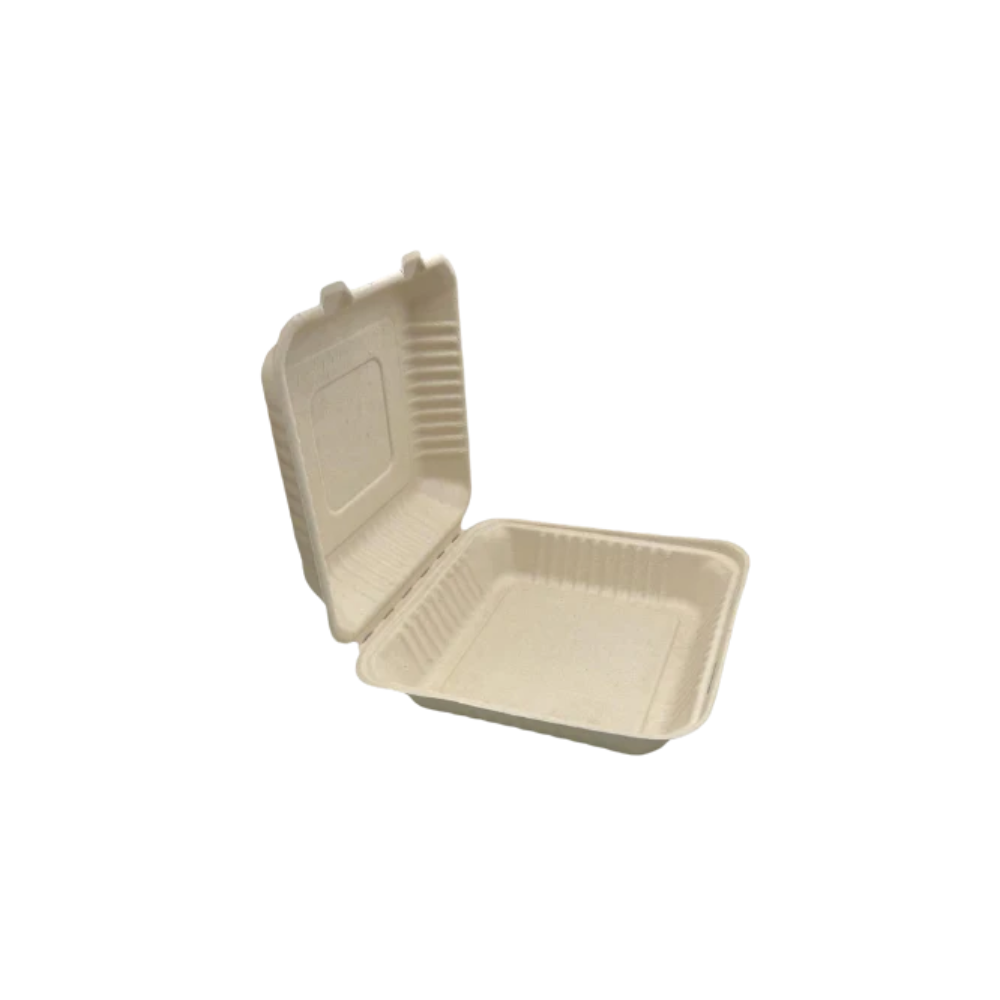 9x9 Fiber Hinged Container