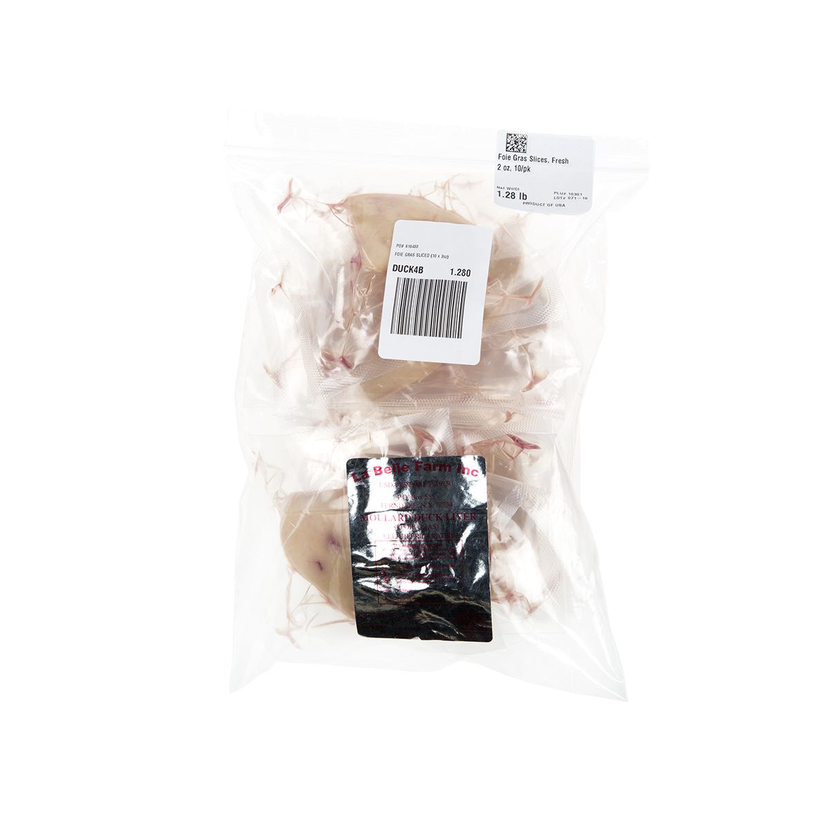Individually Wrapped Foie Gras Slices