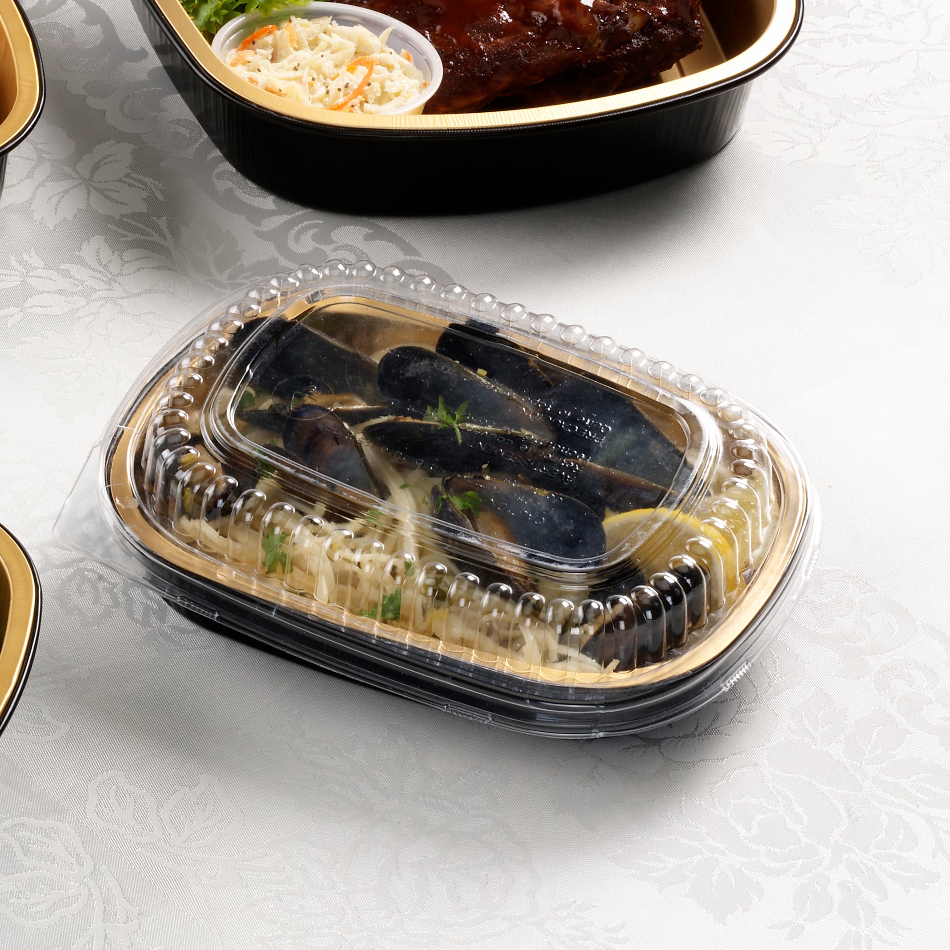 Black & Gold Medium Container with Lid